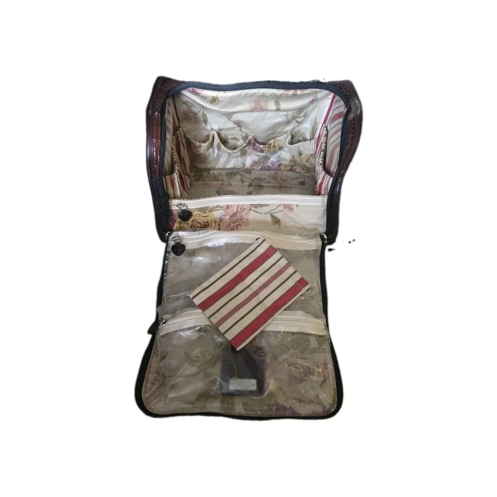 BRIGHTON Black/Brown Travel Cosmetic Toiletry Travel Bag Messenger